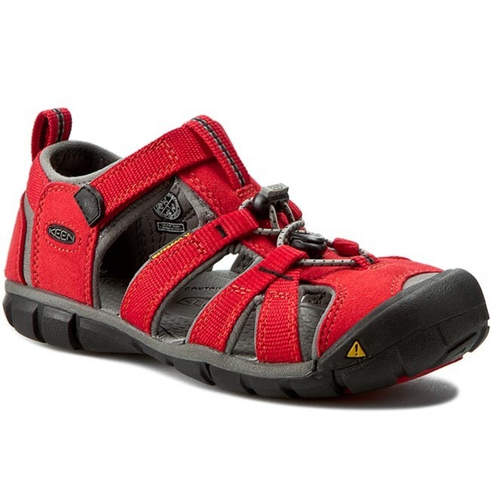 NWOT Big Kids Keen Seacamp II CNX Red Hybrid Water Sandal Racing Red Size 5 - Picture 1 of 8